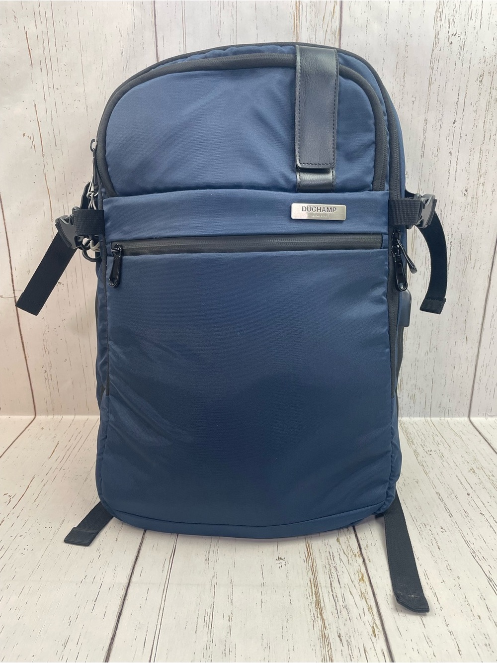 Duchamp London Expandable Travel Carry-On Backpack *Luggage Trolley Sleeve
